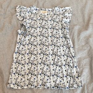 Nation LTD Blue and Black Floral Top